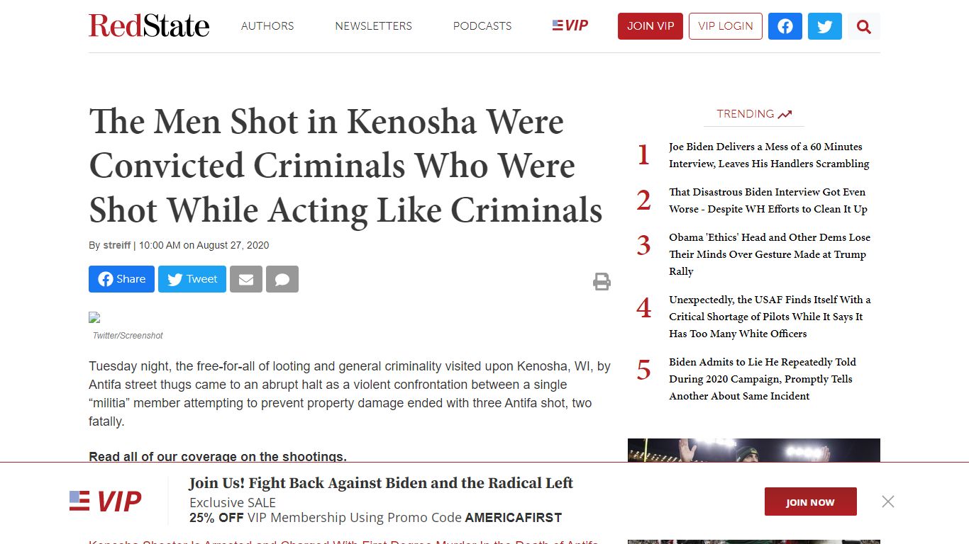 The Men Shot in Kenosha Were Convicted Criminals Who Were ... - RedState